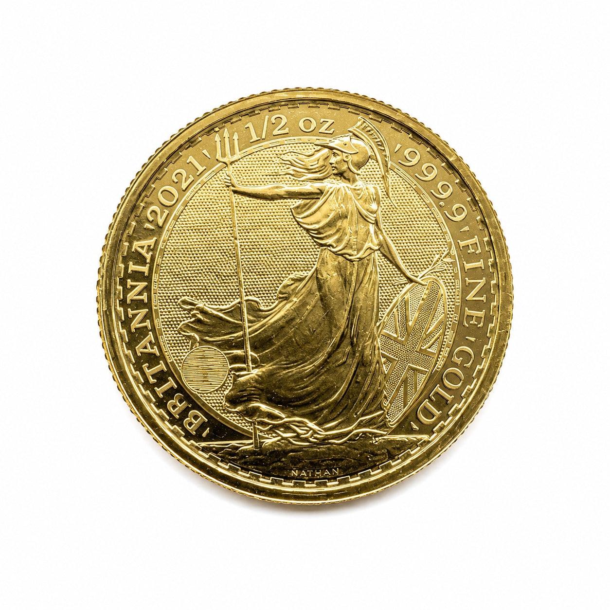 2021 1/2 oz Gold Britannia Coin | CGT Free UK Bullion