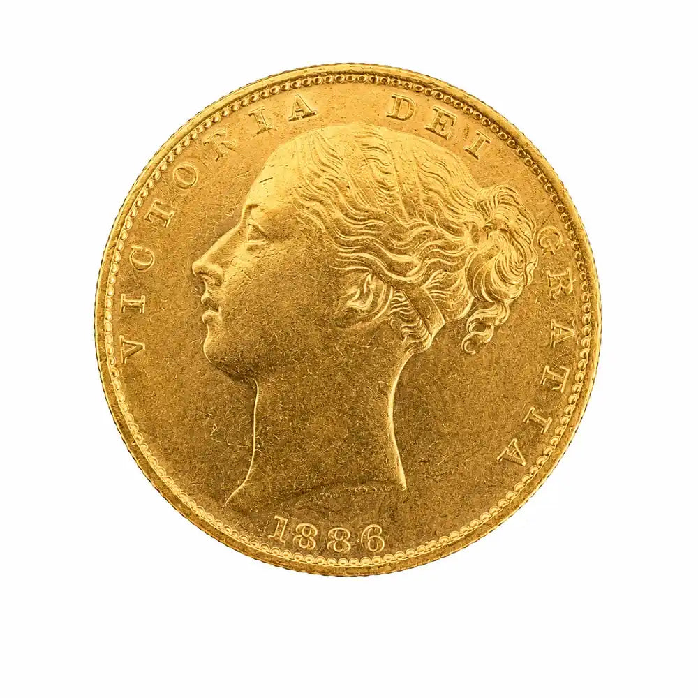 1886 Gold Sovereign Queen Victoria Young Head Obverse | 888 Bullion