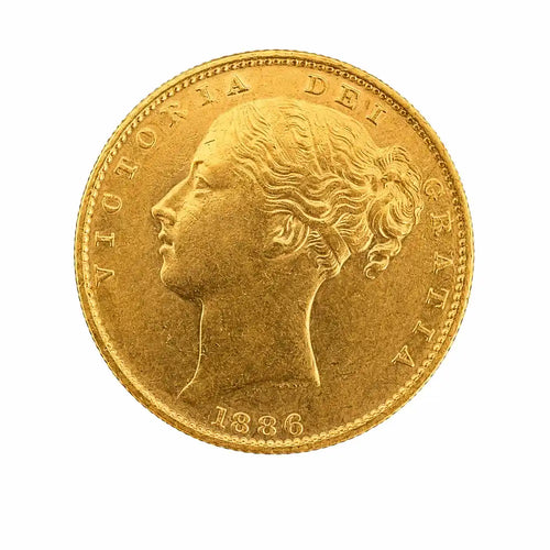 1886 Gold Sovereign Queen Victoria Young Head Obverse | 888 Bullion