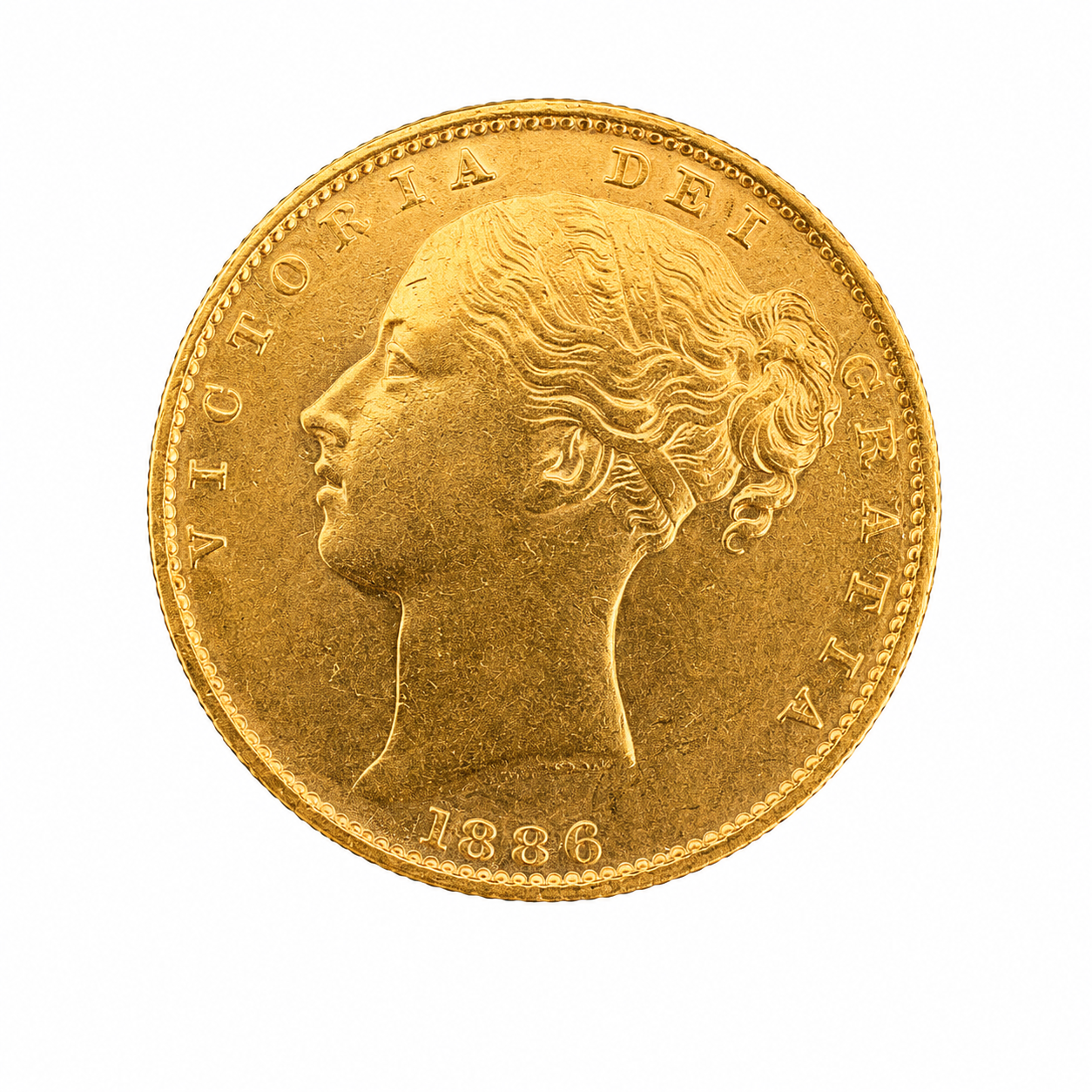 1886 Gold Sovereign Victoria Young Head Shield Back Sydney Mint