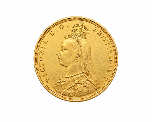 1890 Queen Victoria Gold Sovereign Jubilee Head obverse – 22ct British gold coin – 888 Bullion