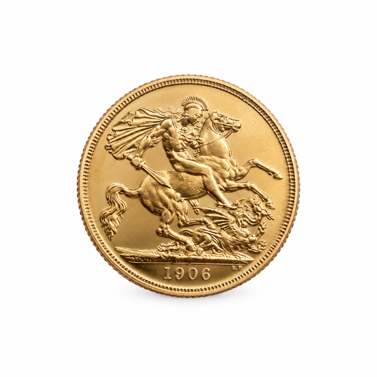 1906 Half Gold Sovereign St George and the Dragon Reverse Bullion Condition