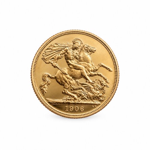 1906 Half Gold Sovereign St George and the Dragon Reverse Bullion Condition