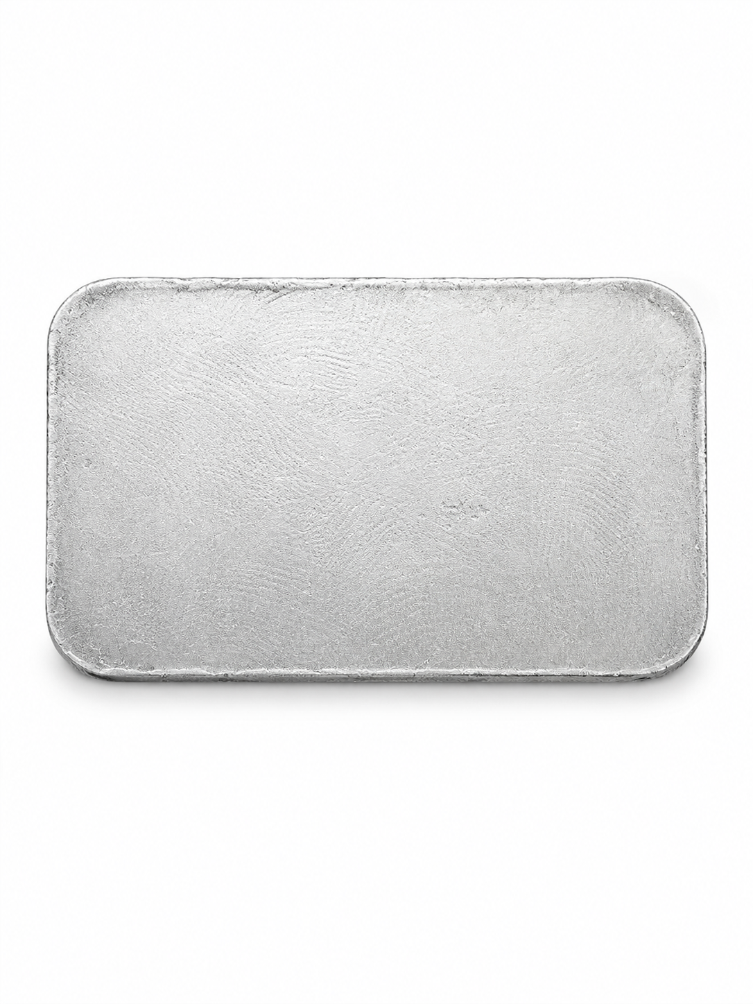 Reverse of a pre-owned 1 oz Buffalo silver bullion bar containing one troy ounce of .999 fine silver.