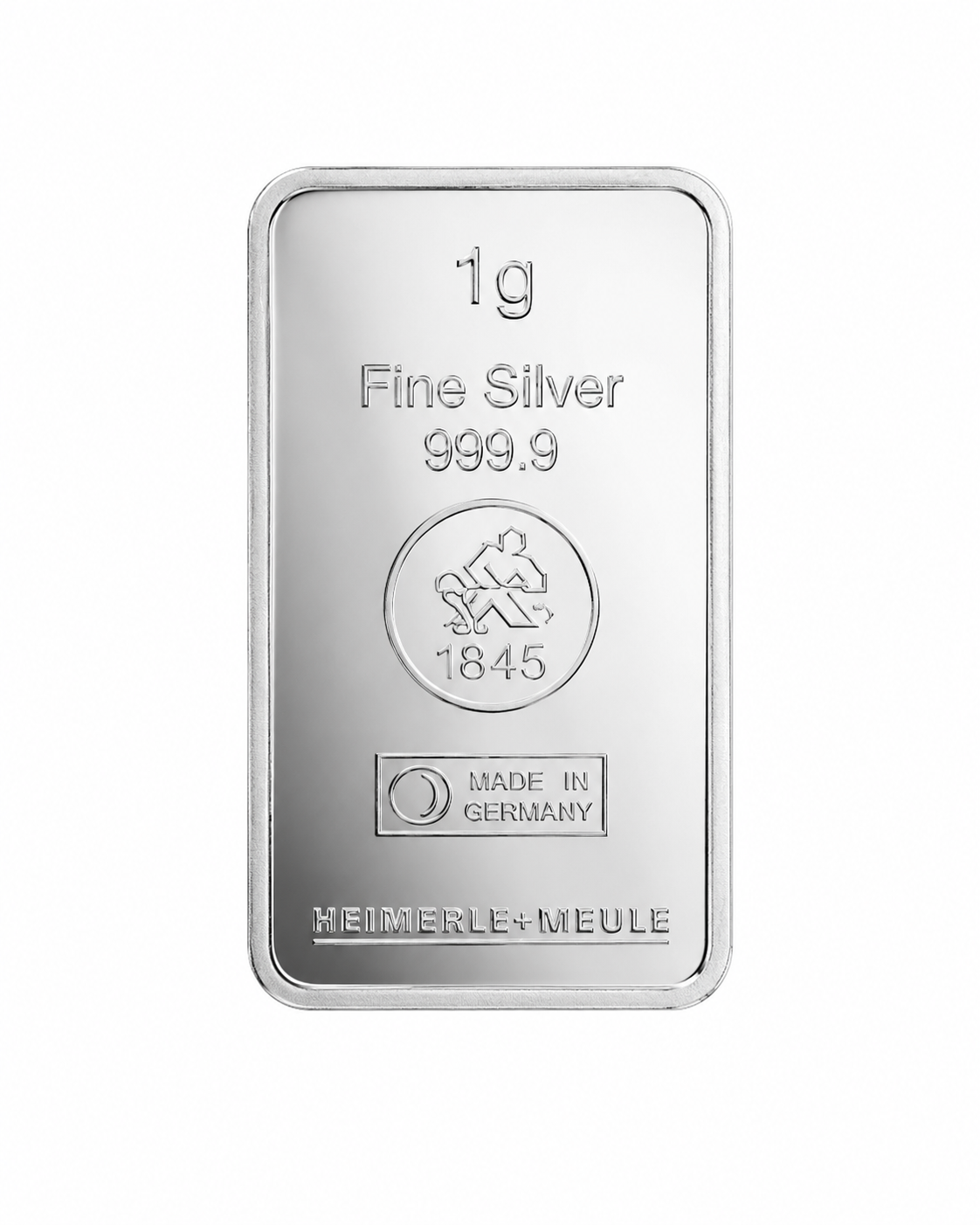 1g Heimerle + Meule Silver Bar 999.9 Fine Silver Made in Germany – 888 Bullion