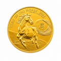 2014 Royal Mint 1 oz Gold Lunar Year of the Horse coin Queen Elizabeth II obverse