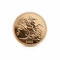 2021 Full Gold Sovereign St George and the Dragon Reverse Bullion Condition