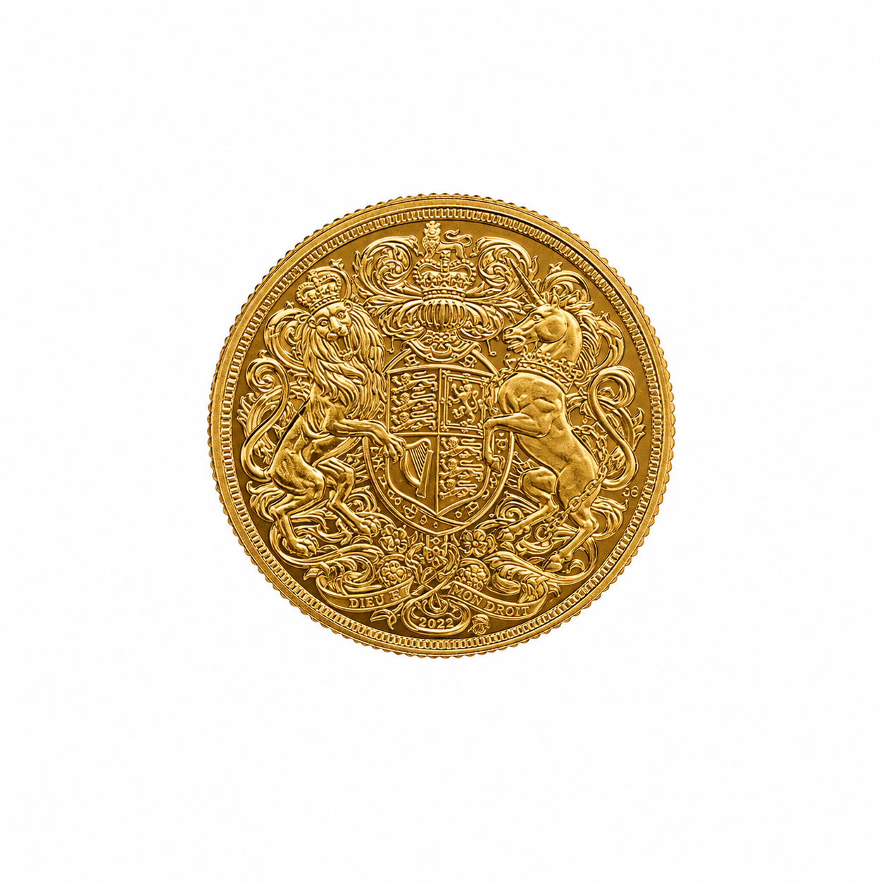 2022 Memorial Gold Bullion Sovereign featuring Queen Elizabeth II in 22 Carat Gold