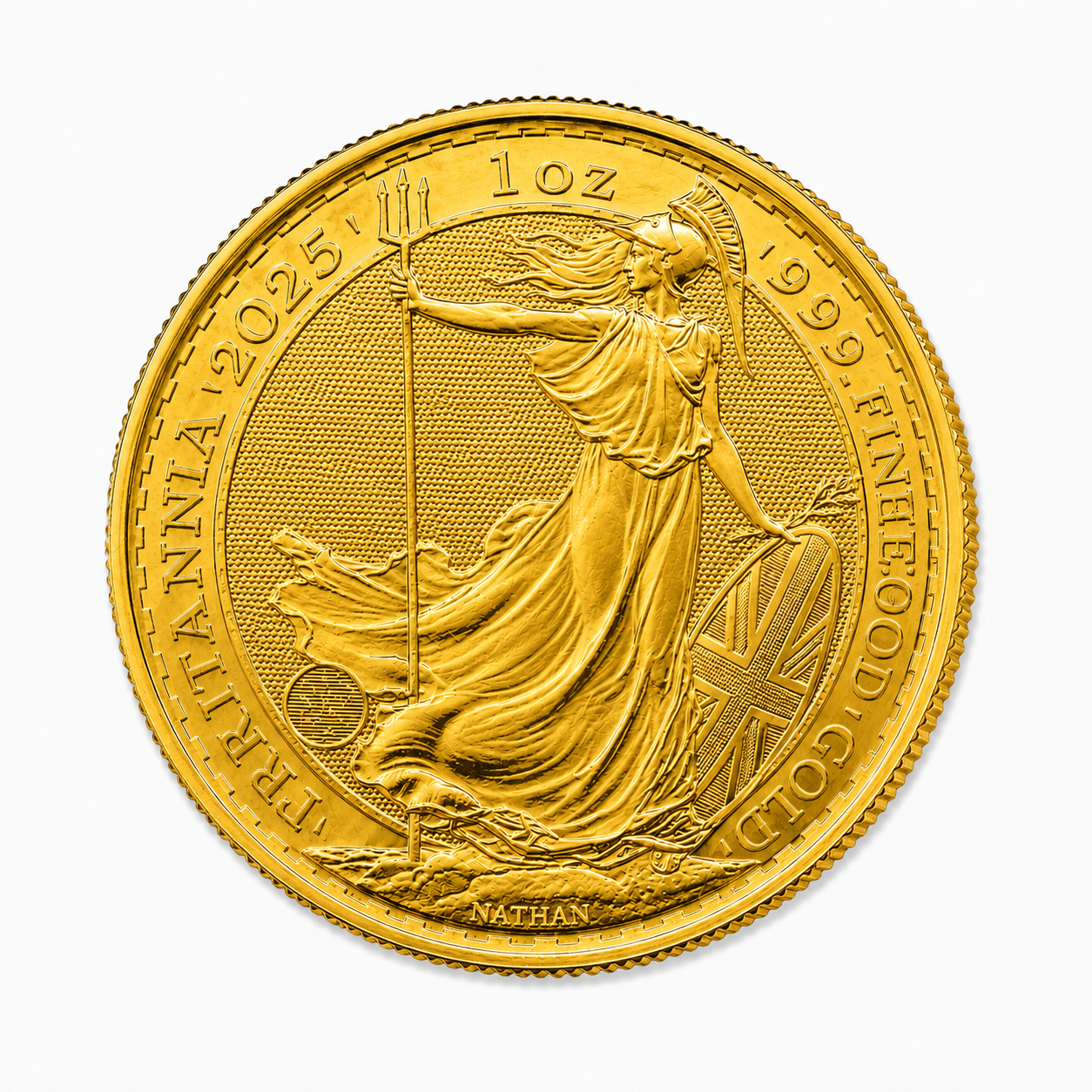 2025 Royal Mint 1 oz Gold Britannia bullion coin King Charles III obverse