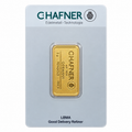 5g C.HAFNER gold bar in silver CertiCard packaging, showing the manufacturer’s logo, weight and 999.9 fineness.