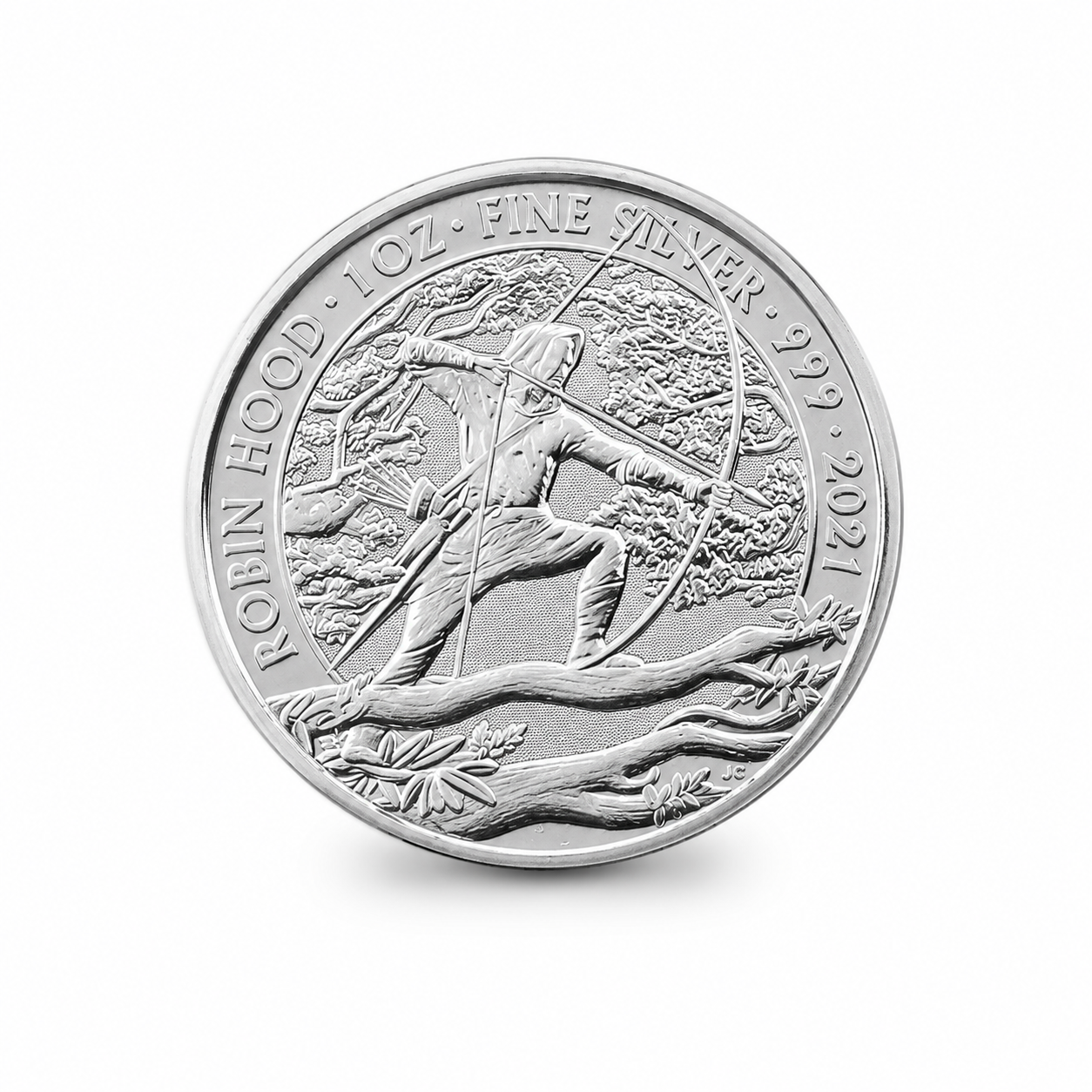 2021 Robin Hood 1 oz Silver Bullion Coin by The Royal Mint